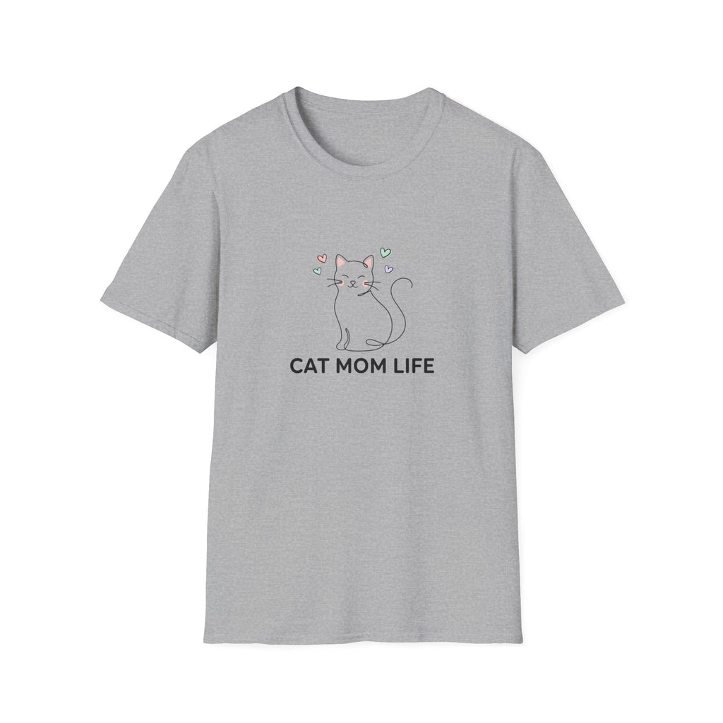 Cat Mom Life T-Shirt — Cute Minimal Cat Graphic Tee for Cat Lovers