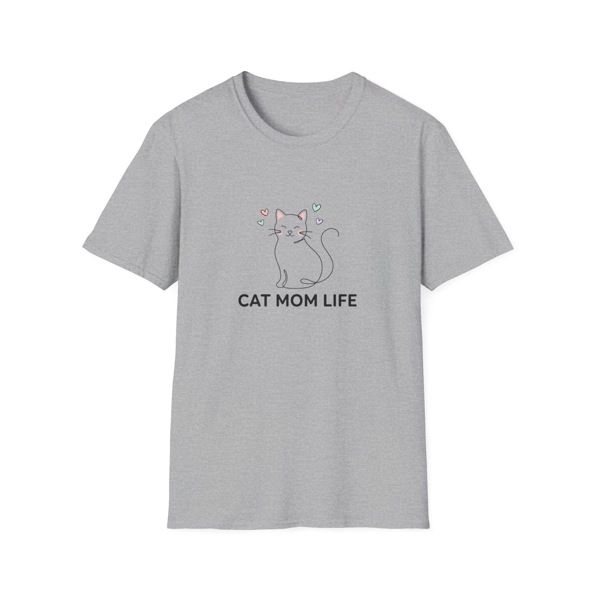 Cat Mom Life T-Shirt — Cute Minimal Cat Graphic Tee for Cat Lovers
