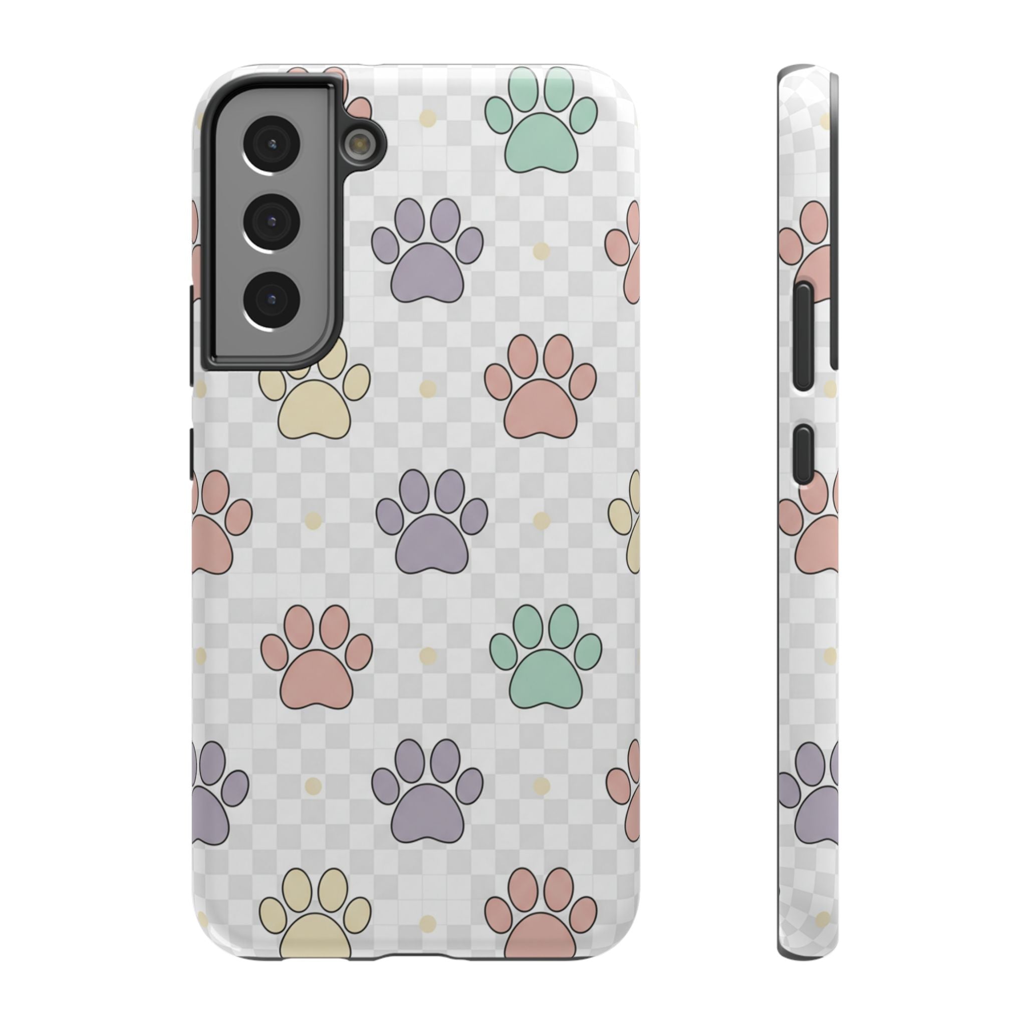 Paw Print Impact Phone Case — Pastel Pet Protector