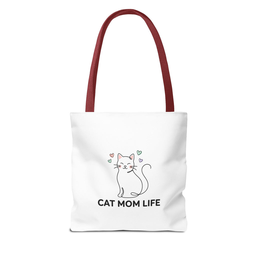 Cat Mom Life Tote Bag — Cute Cat Lover Canvas Tote