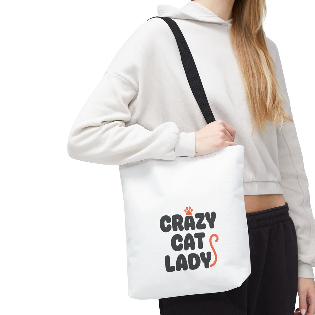 Cracy Cat Ladies Tote Bag — Cute All-Over-Print Cat Design