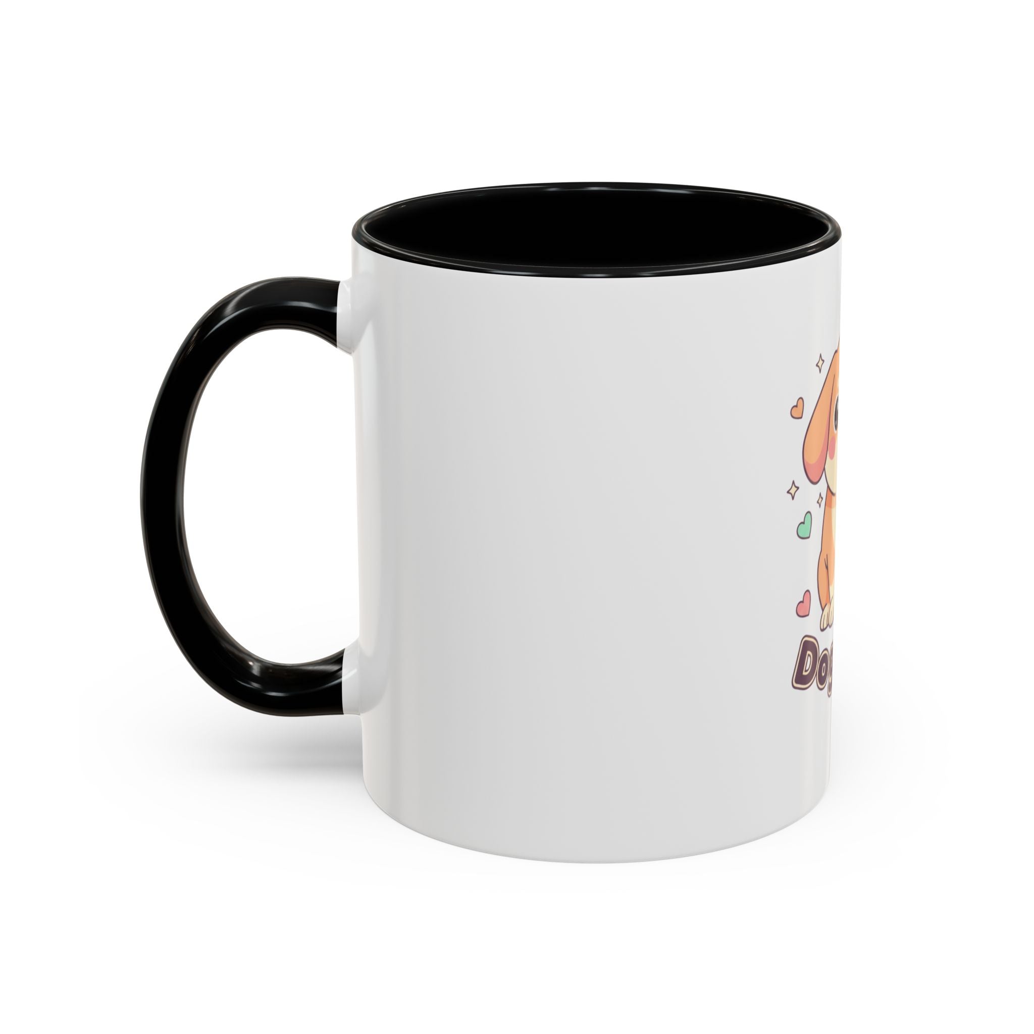 Dog Mom Coffee Mug — Cute Puppy Accent Mug (11/15 oz)