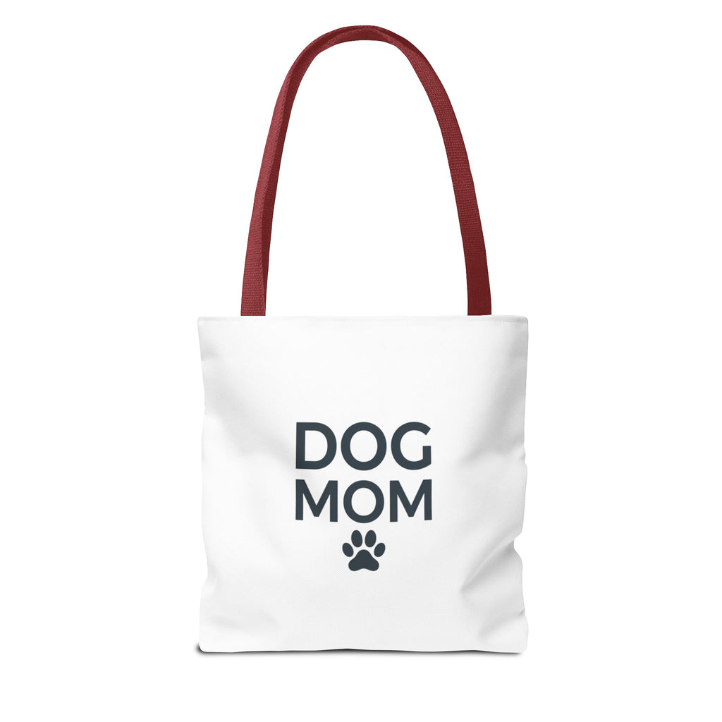 Dog Mom Tote Bag — Cute 'Dog Mom' All-Over Print Canvas Tote
