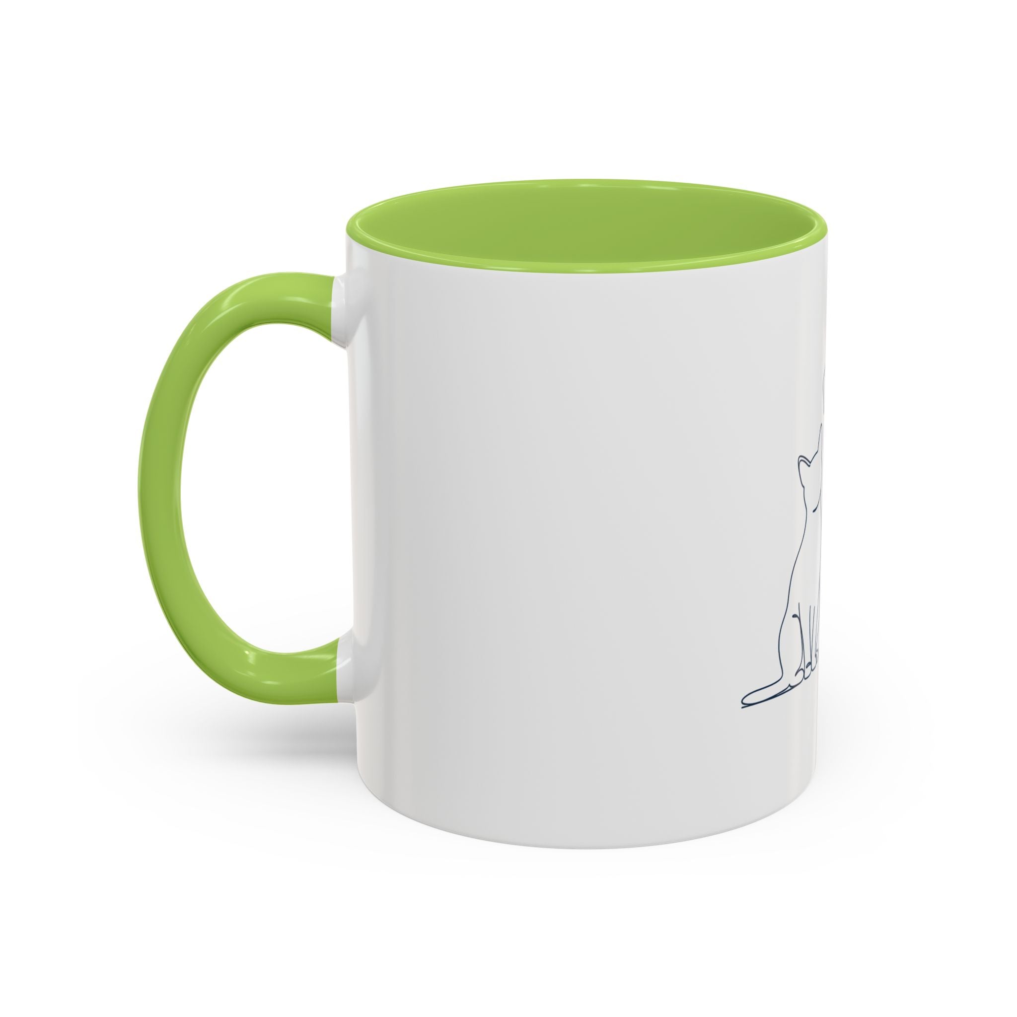 Personalized Cat & Dog Line Art Coffee Mug — Accent 11/15oz