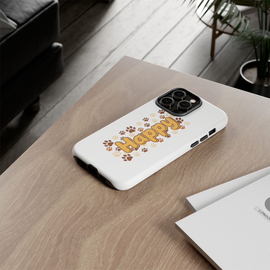 Happy Paw Phone Case — Cute Dog Paw Print iPhone Cover