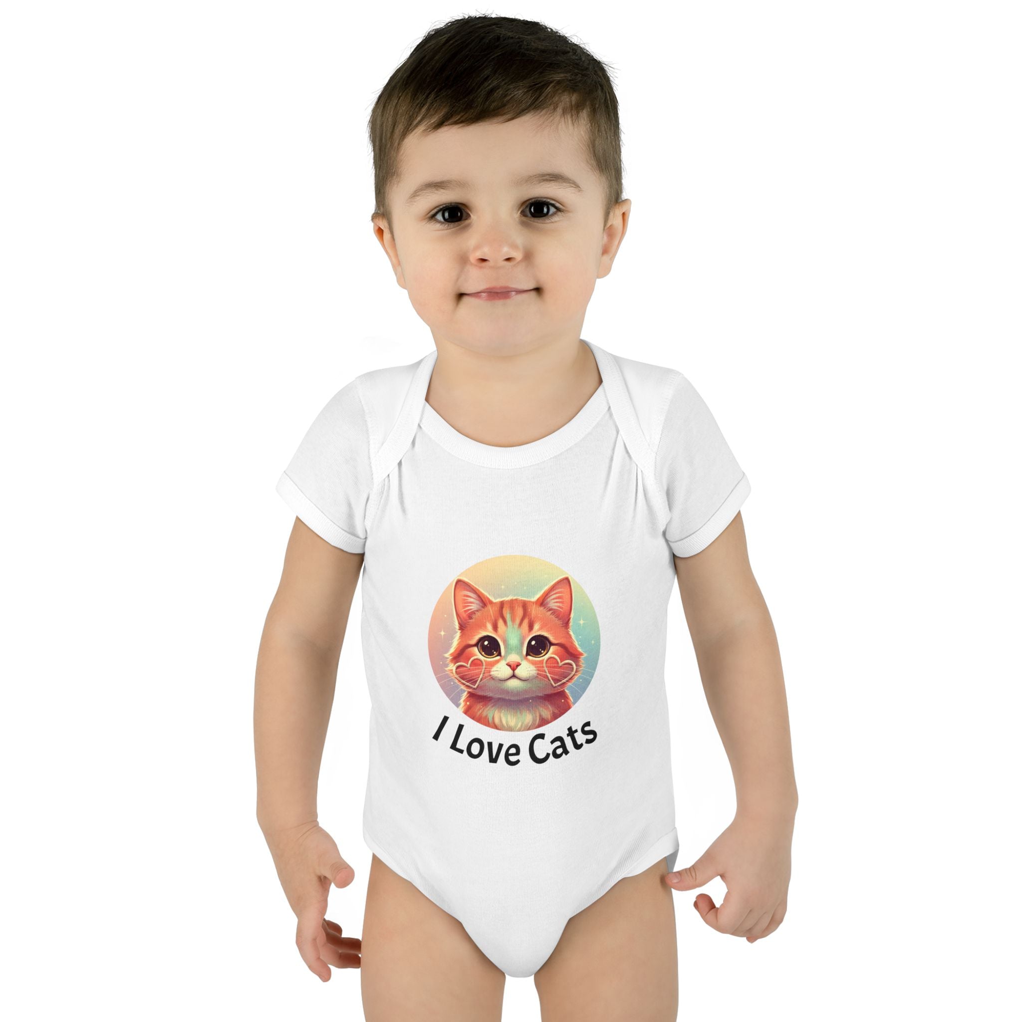 I Love Cats Baby Bodysuit — Cute Kitten Infant Onesie