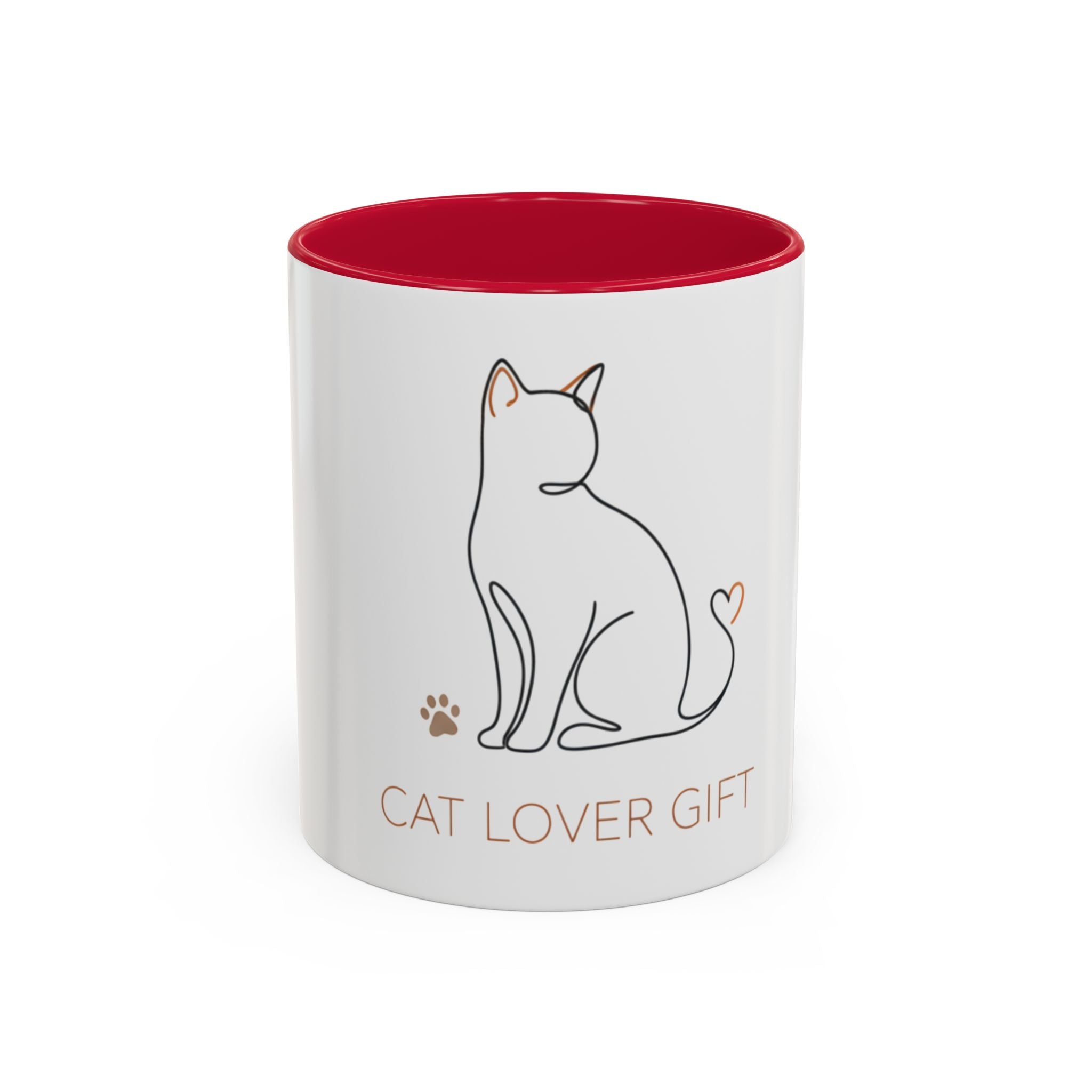 Cat Lover Mug — Minimal Line Art Coffee Cup (11oz & 15oz)
