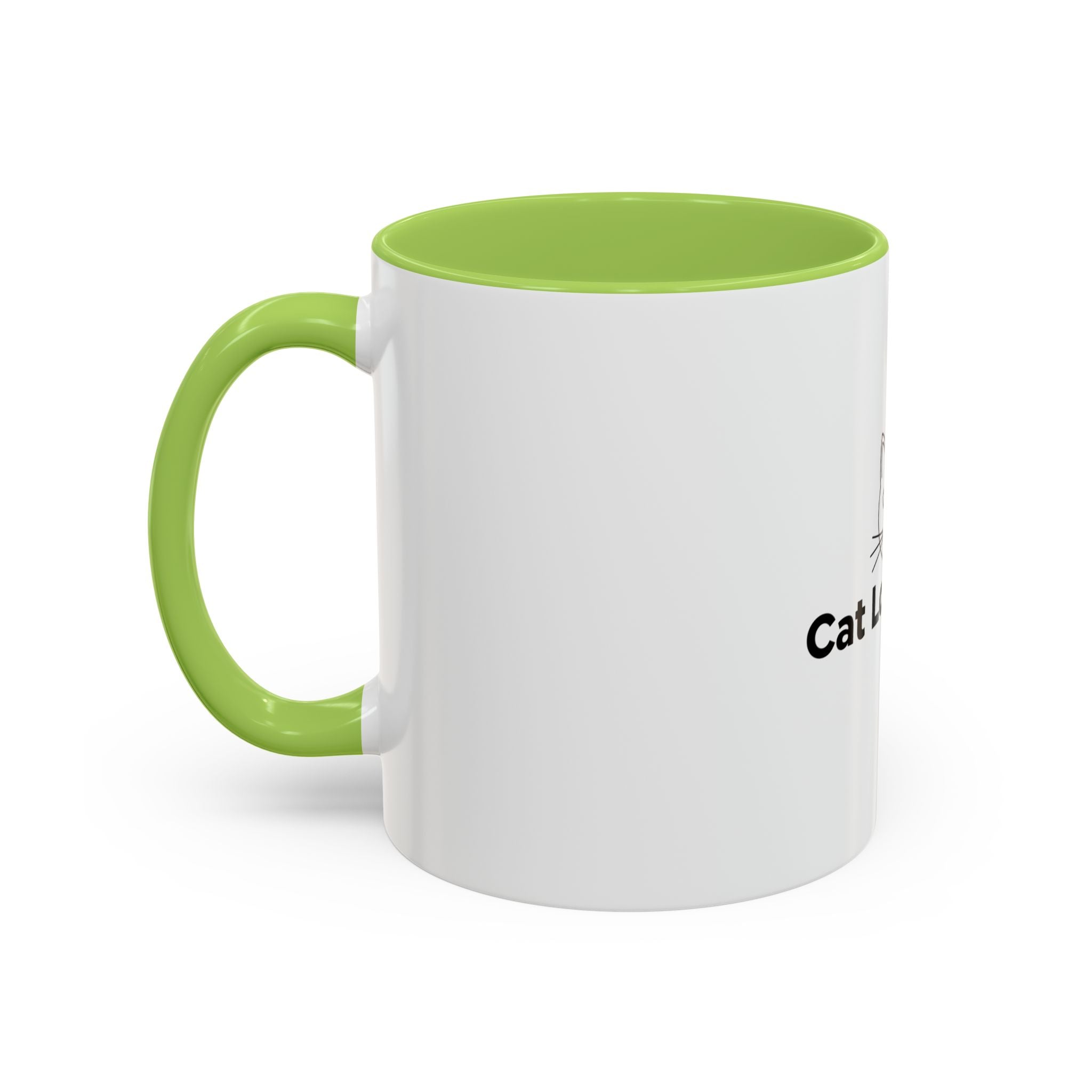 Cat Lover Accent Coffee Mug — Cute Cat Face Gift (11oz & 15oz)