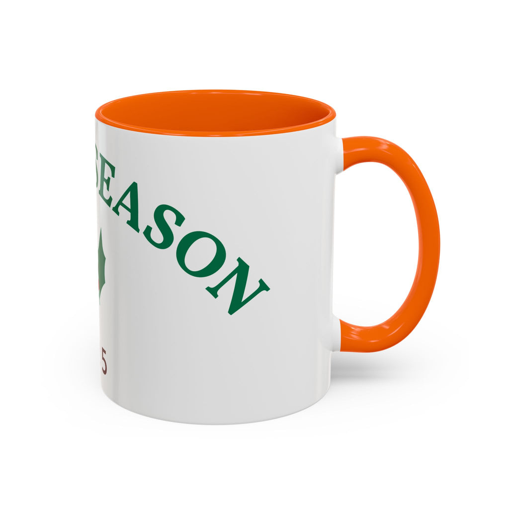 Holiday Coffee Mug - "Tis the Season 2025" Accent Ceramic Mug