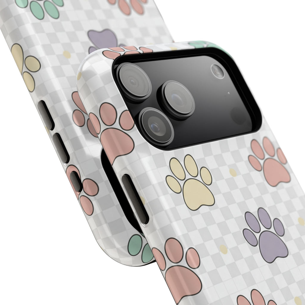 Paw Print Impact Phone Case — Pastel Pet Protector