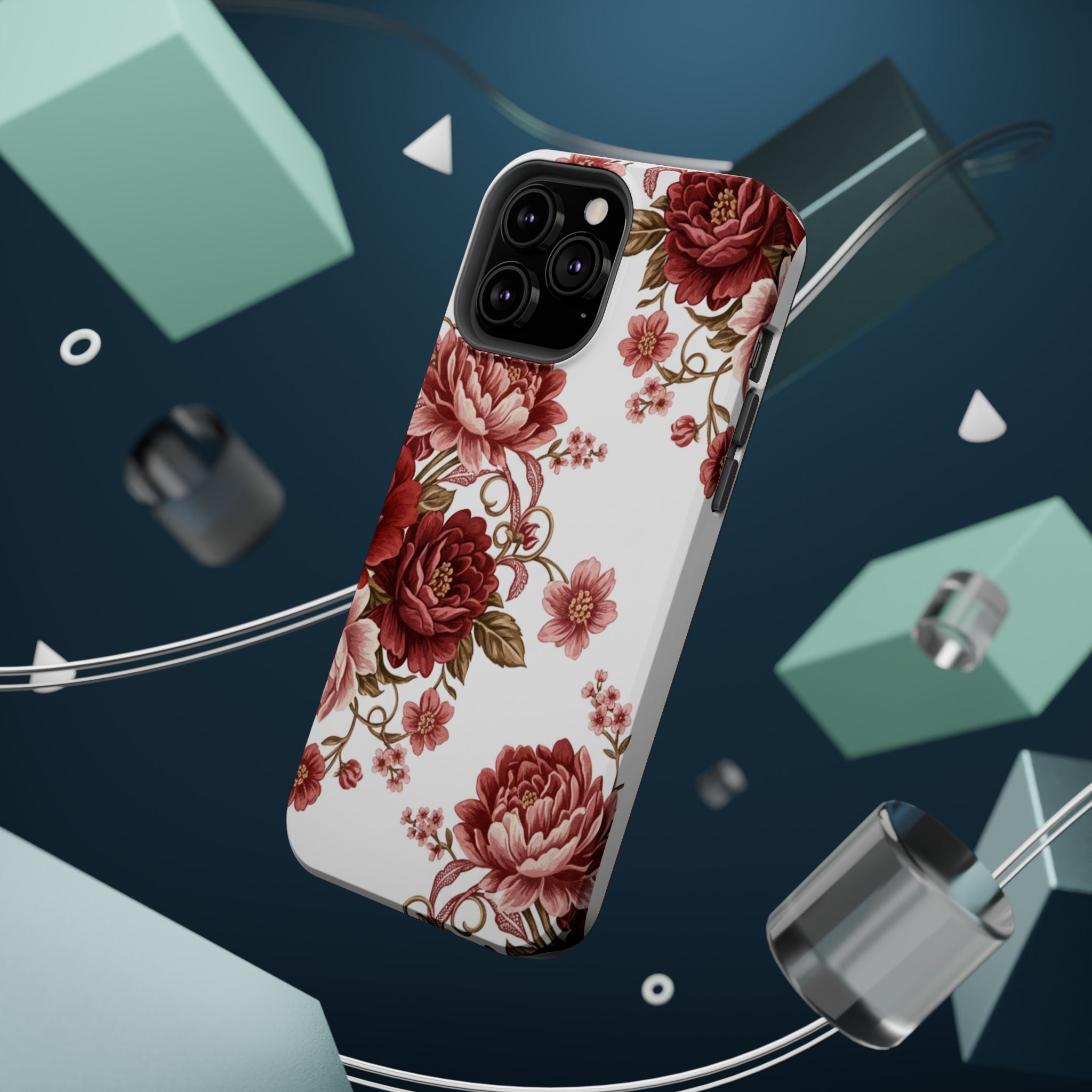 Floral Rose Magnetic Impact Phone Case