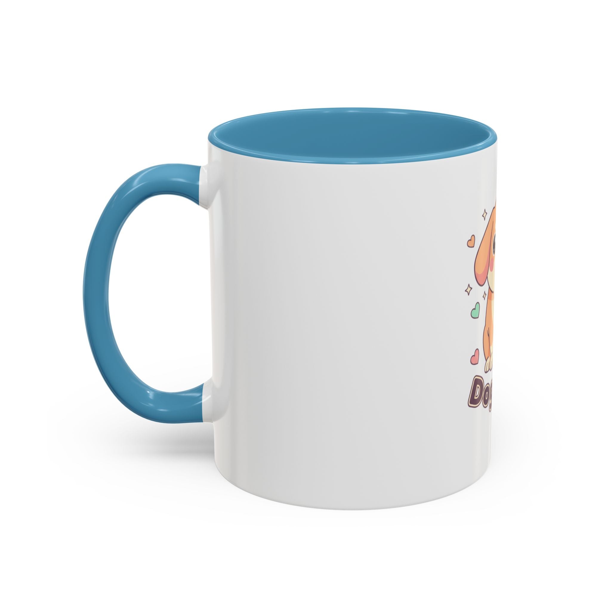 Dog Mom Coffee Mug — Cute Puppy Accent Mug (11/15 oz)