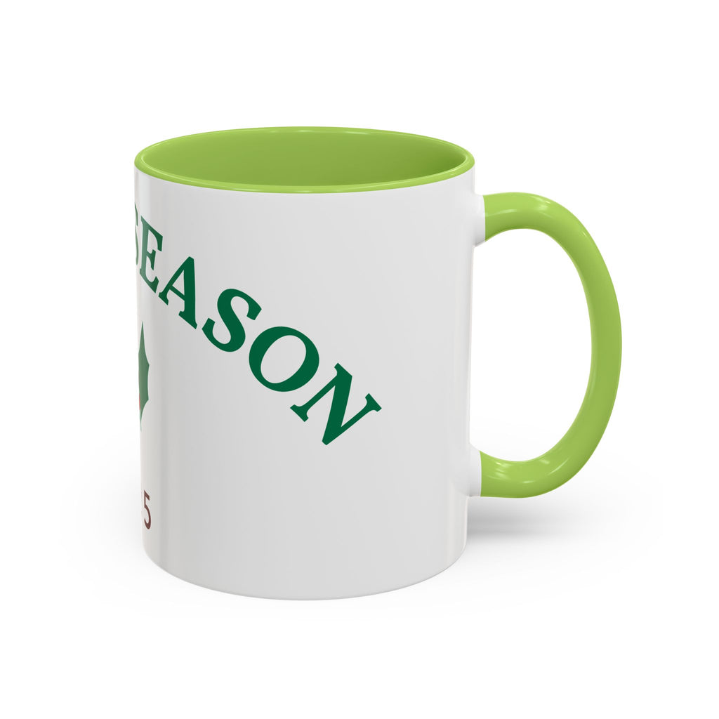 Holiday Coffee Mug - "Tis the Season 2025" Accent Ceramic Mug