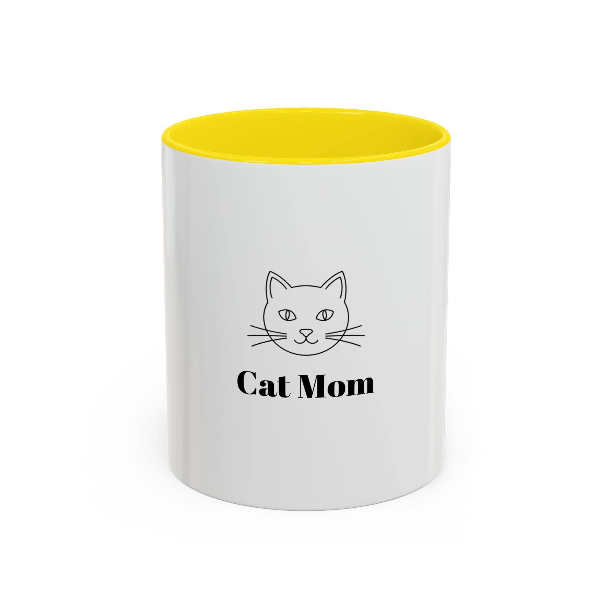 Cat Mom Coffee Mug — Cute Cat Face Gift (11oz & 15oz)