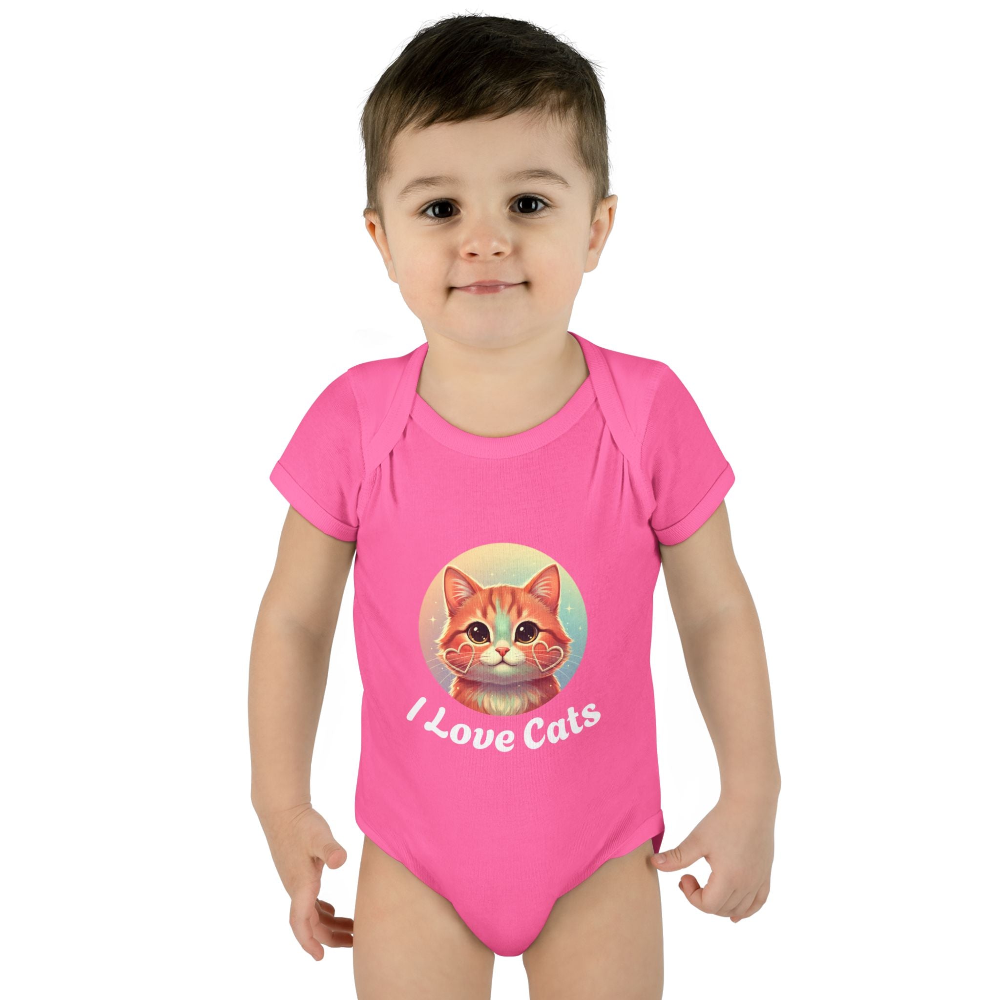 I Love Cats Baby Bodysuit — Cute Kitten Infant Onesie