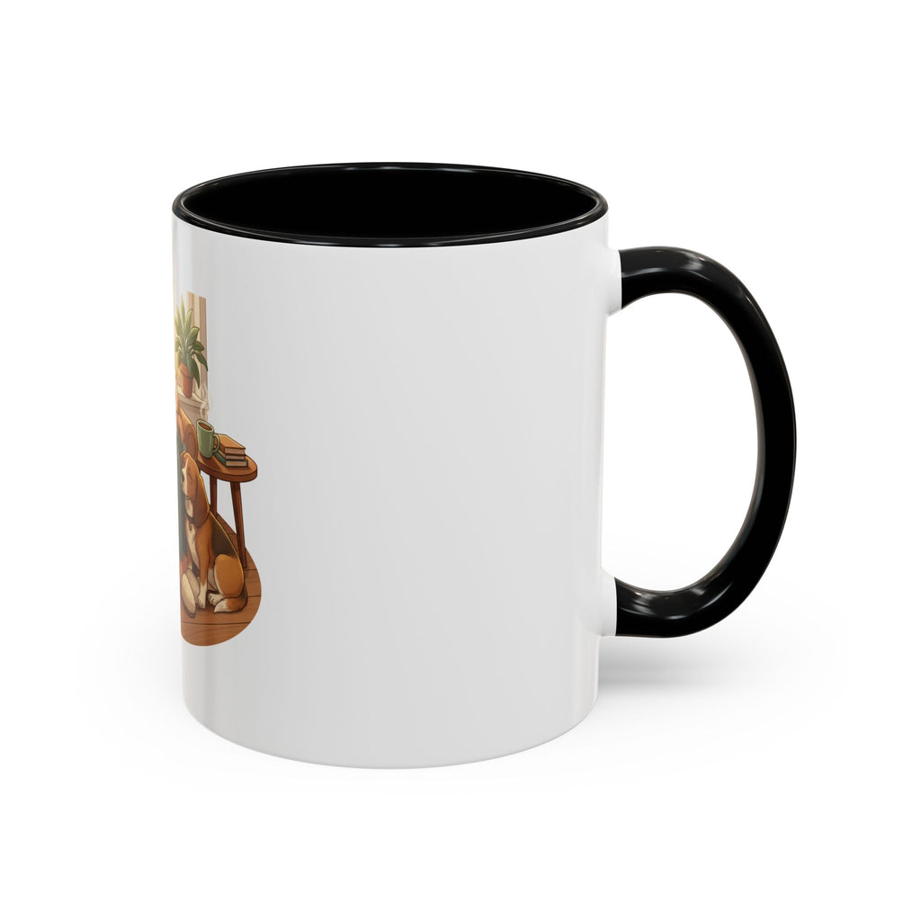 Cozy Pet Lover Mug – Ceramic Accent Mug with Dog Illustration, Warm Home Coffee Cup, 11oz & 15oz