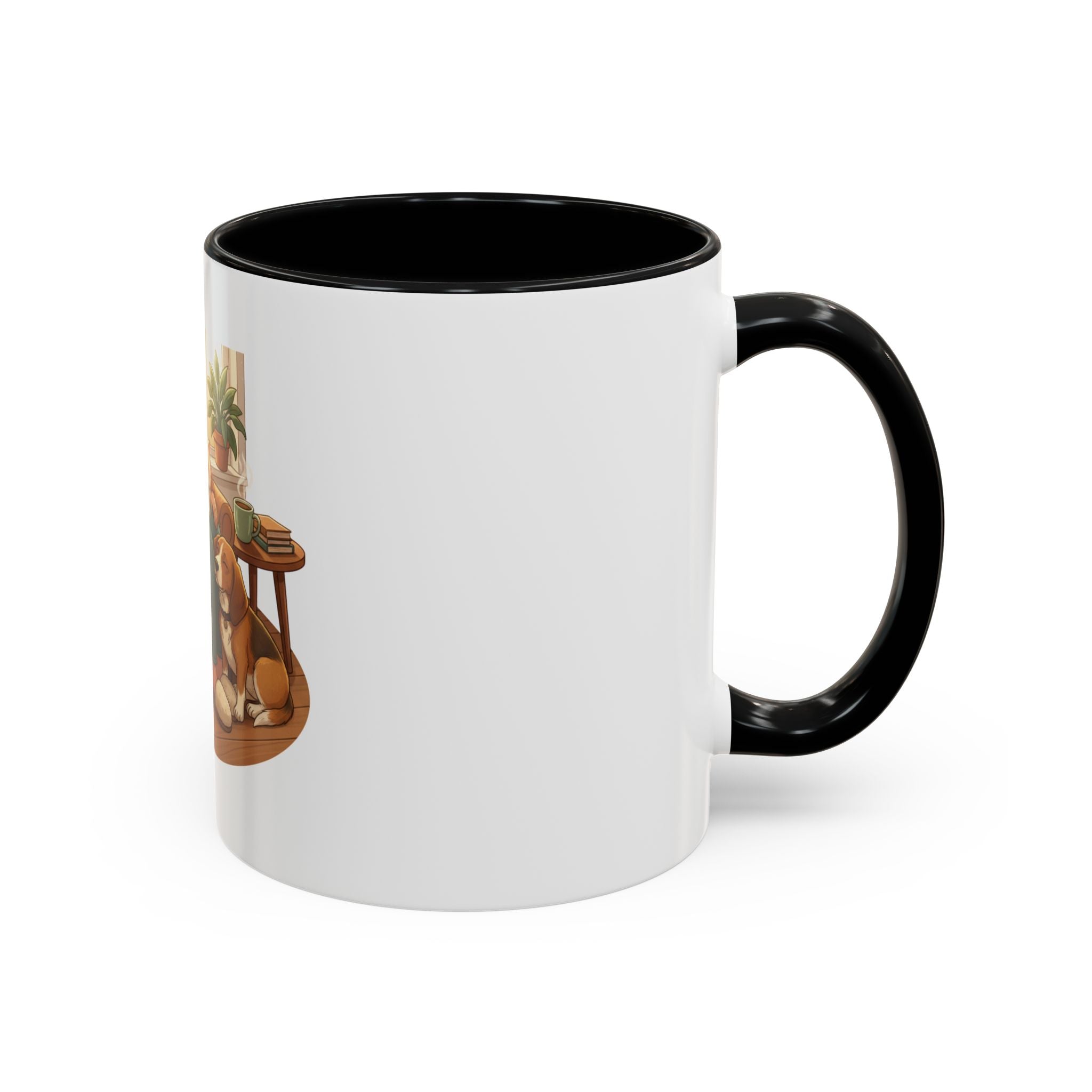 Cozy Pet Lover Mug – Ceramic Accent Mug with Dog Illustration, Warm Home Coffee Cup, 11oz & 15oz