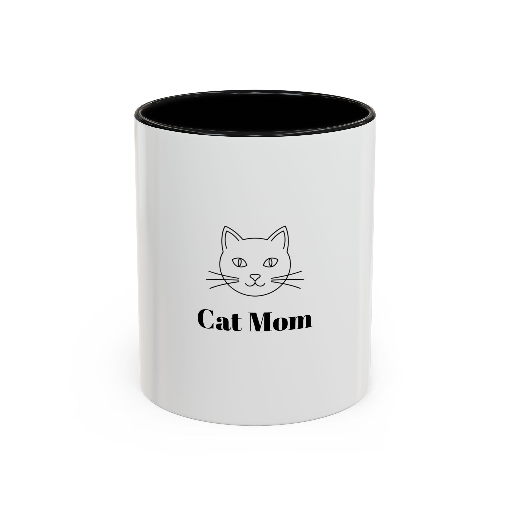 Cat Mom Coffee Mug — Cute Cat Face Gift (11oz & 15oz)