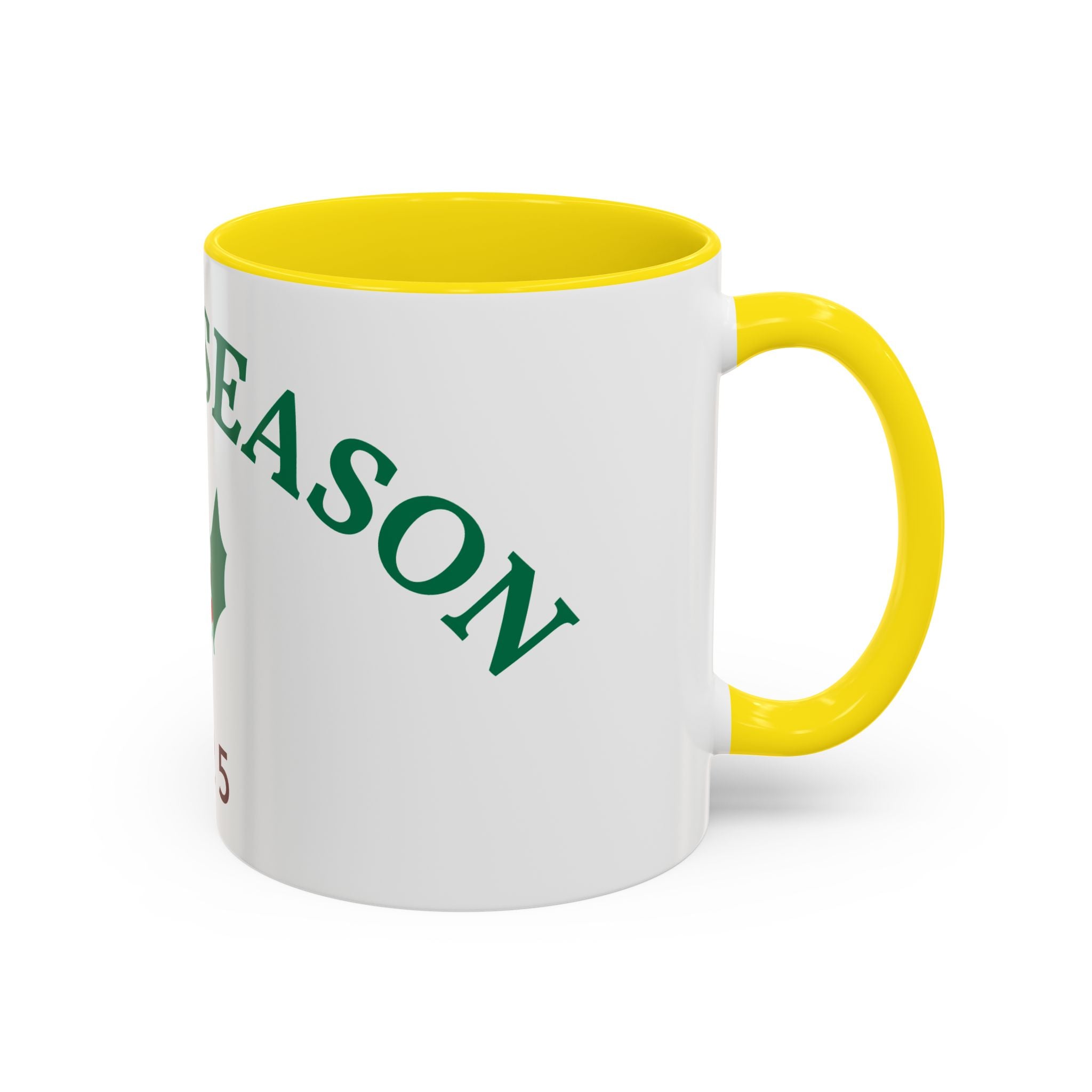 Holiday Coffee Mug - "Tis the Season 2025" Accent Ceramic Mug