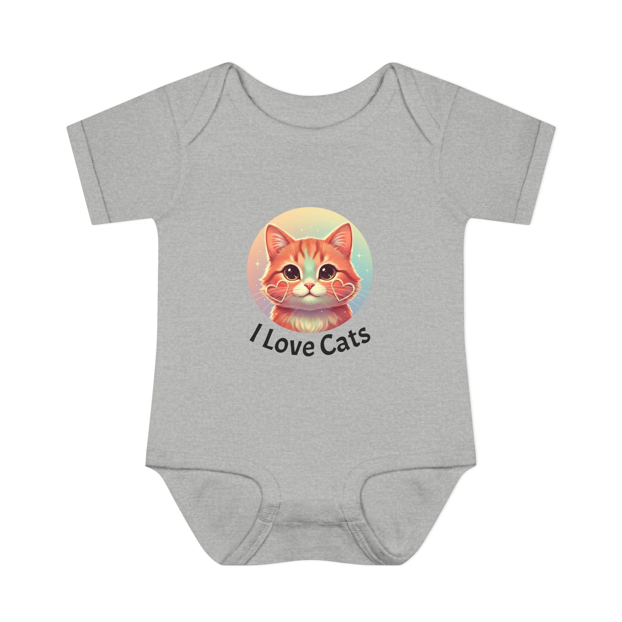 I Love Cats Baby Bodysuit — Cute Kitten Infant Onesie