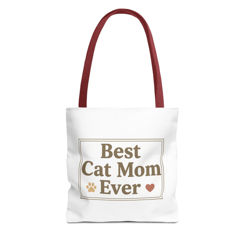 Best Cat Mom Ever Tote Bag — Cute Cat Mom Gift