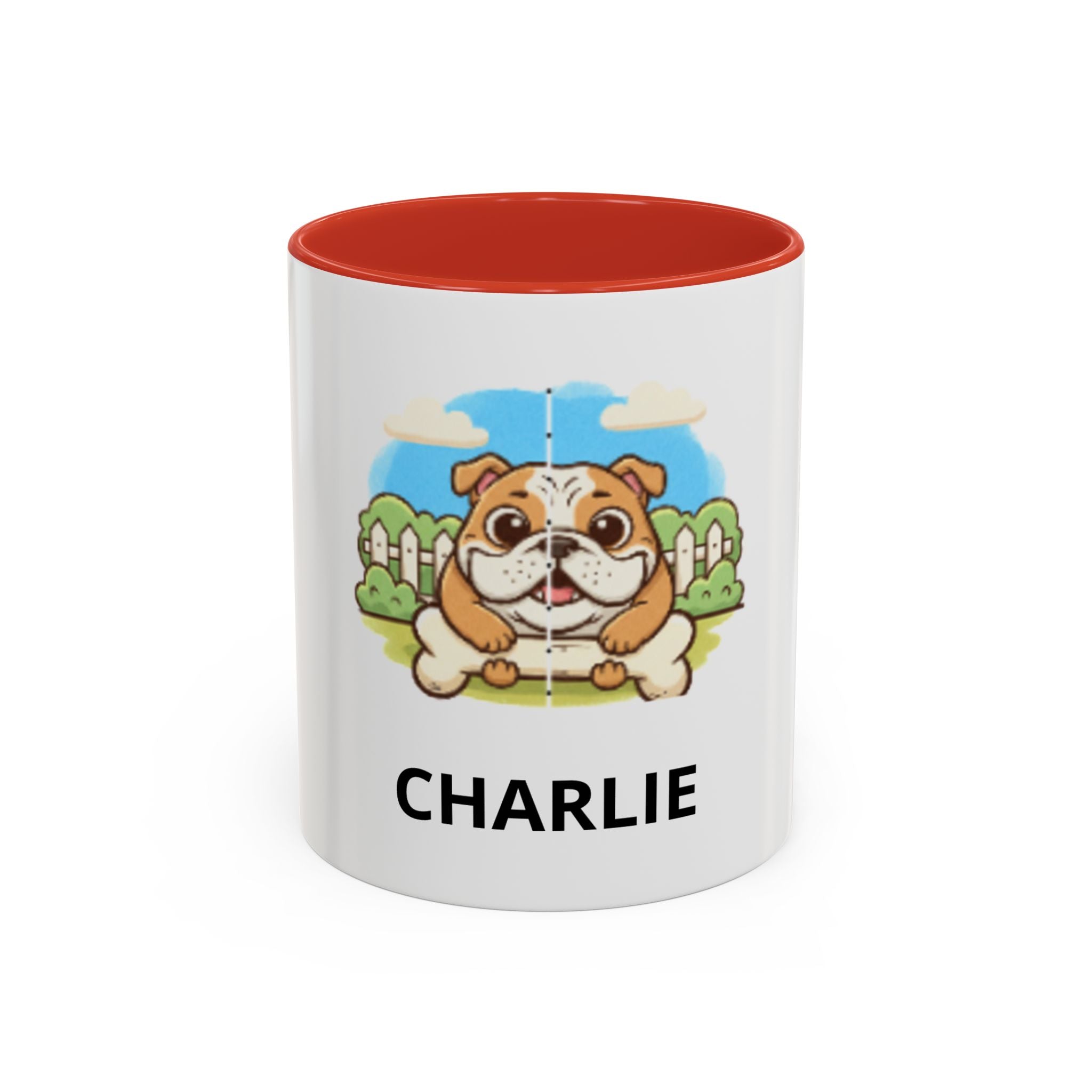 Personalized Bulldog Coffee Mug — Custom Name Accent Mug (11/15oz)