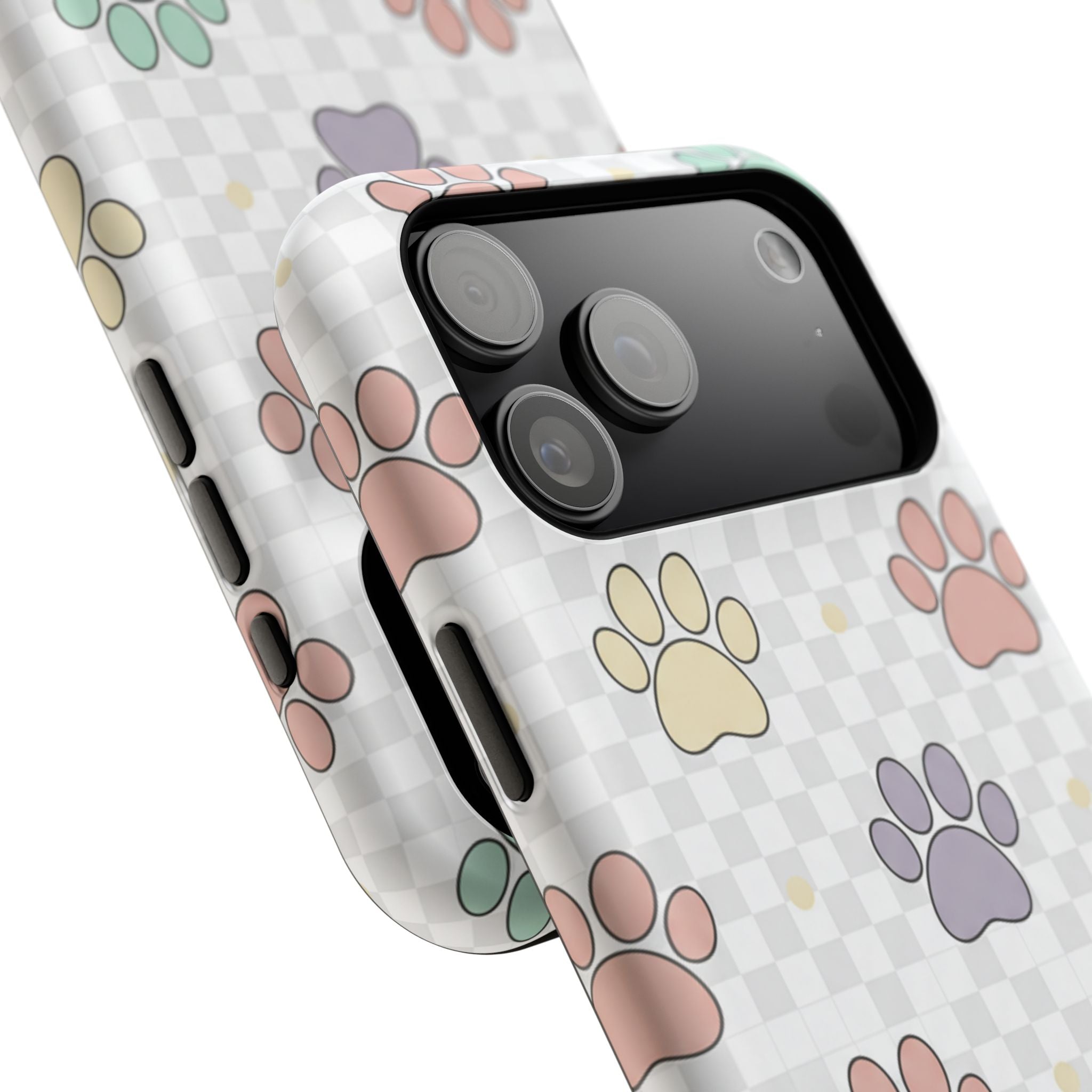 Paw Print Impact Phone Case — Pastel Pet Protector