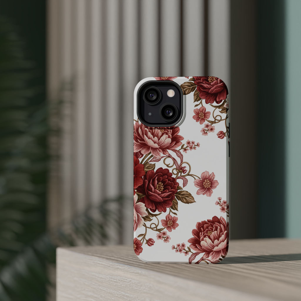 Floral Rose Magnetic Impact Phone Case