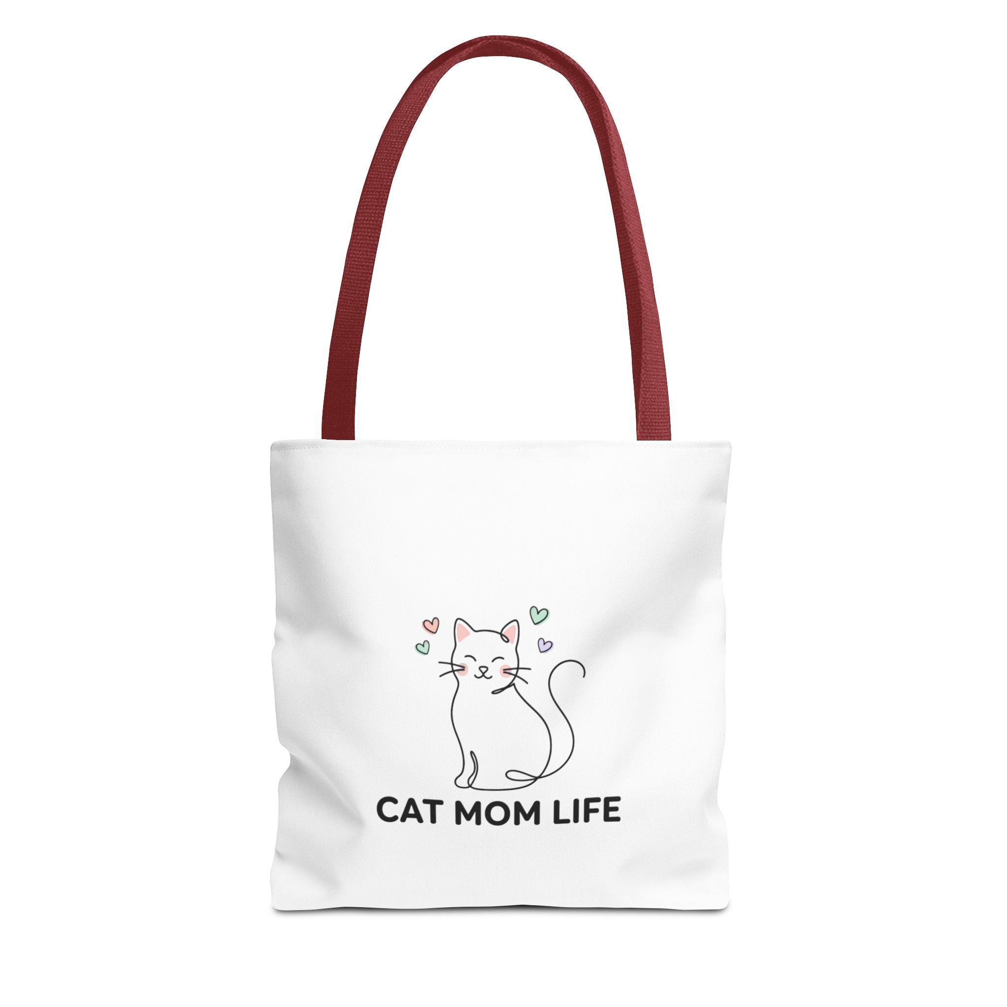 Cat Mom Life Tote Bag — Cute Cat Lover Canvas Tote