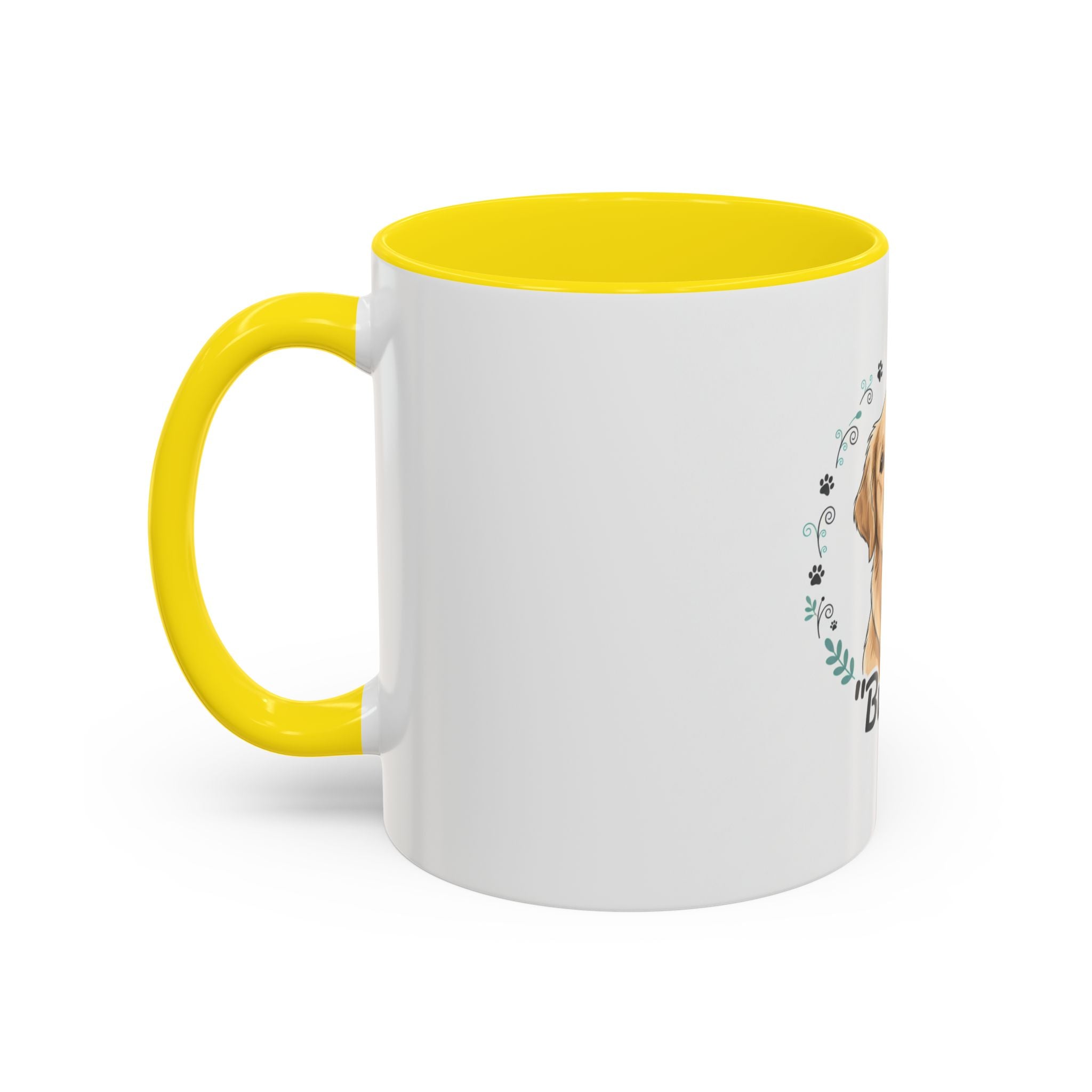 Golden Retriever Accent Coffee Mug – Personalized "Buddy" Dog Portrait Mug (11/15 oz)