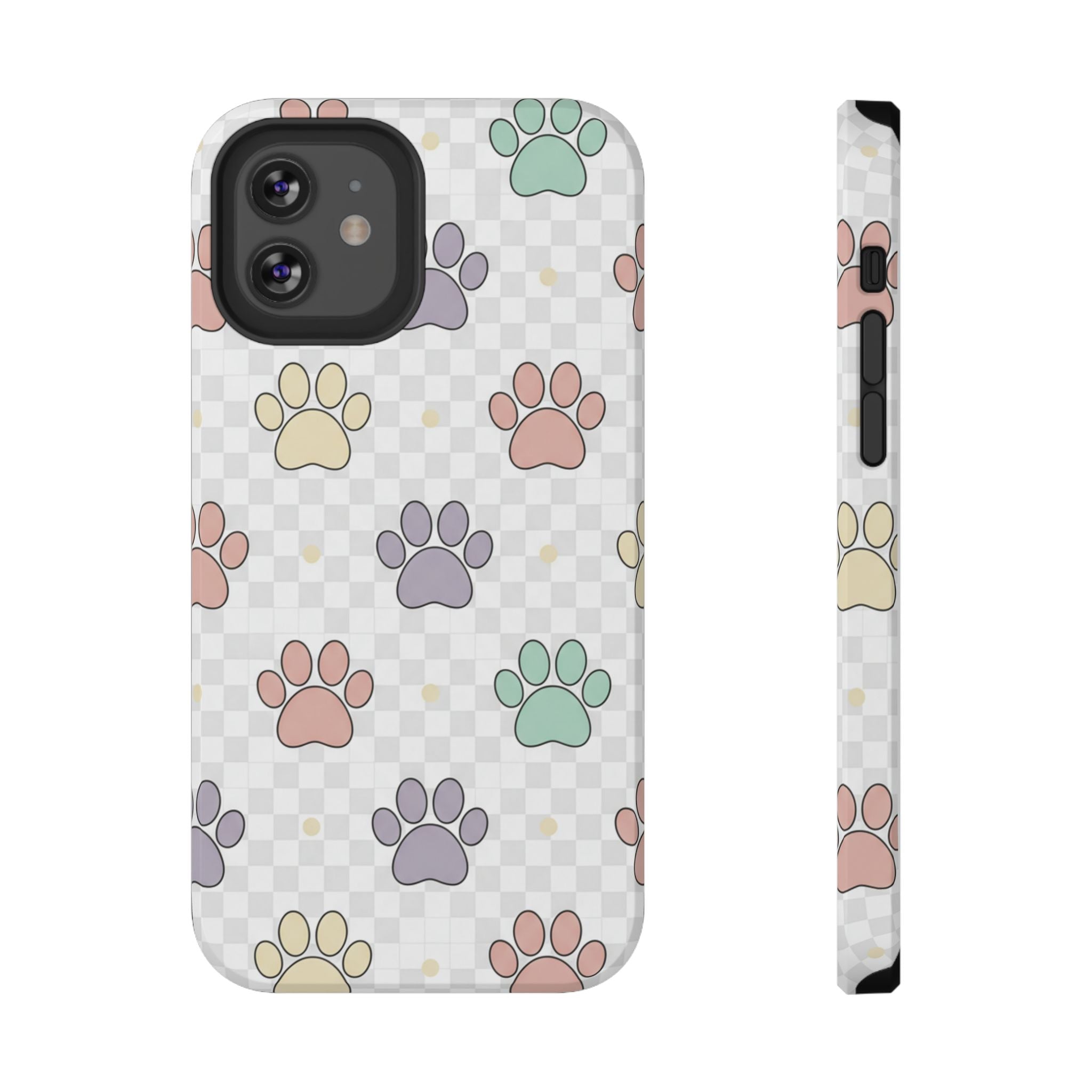 Paw Print Impact Phone Case — Pastel Pet Protector