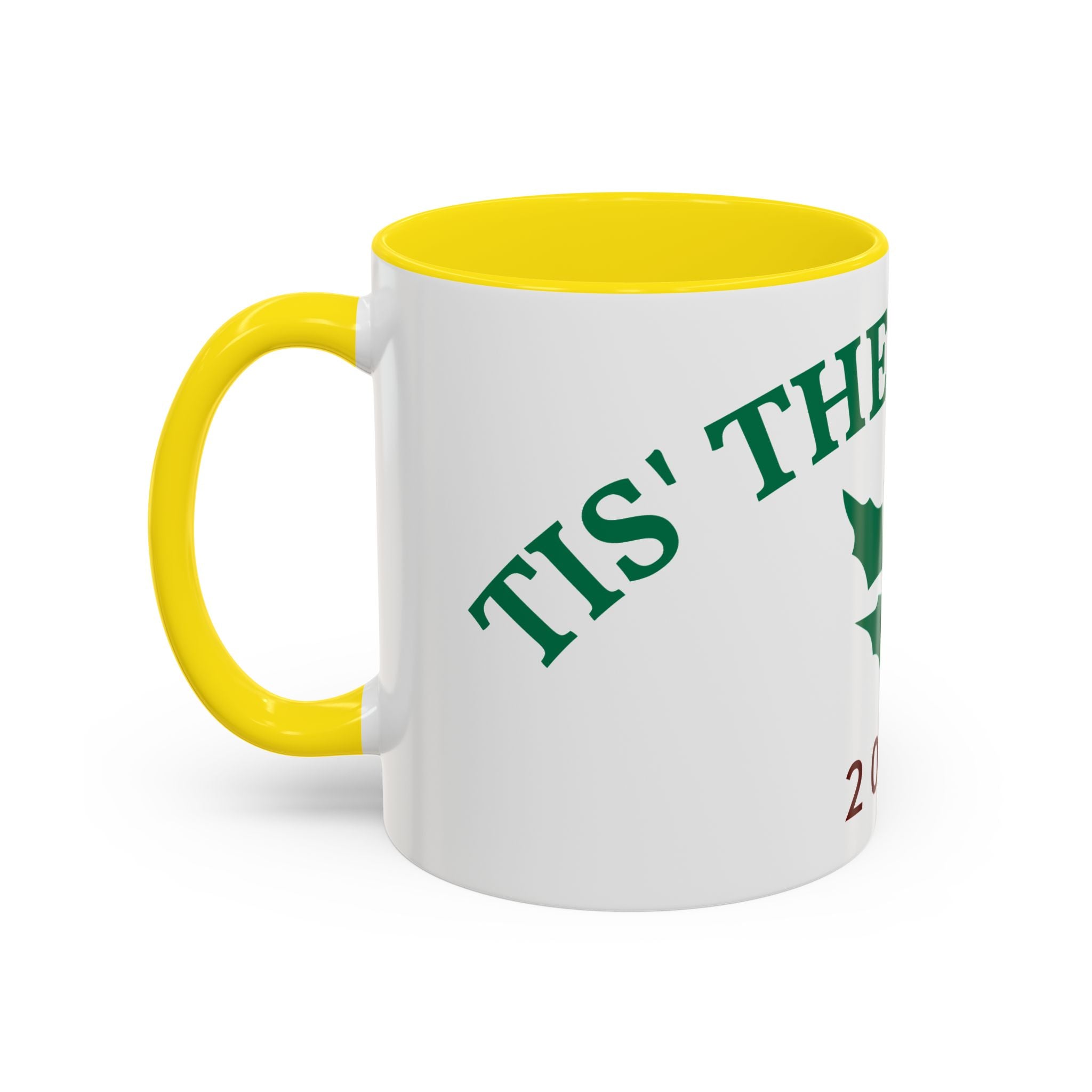 Holiday Coffee Mug - "Tis the Season 2025" Accent Ceramic Mug