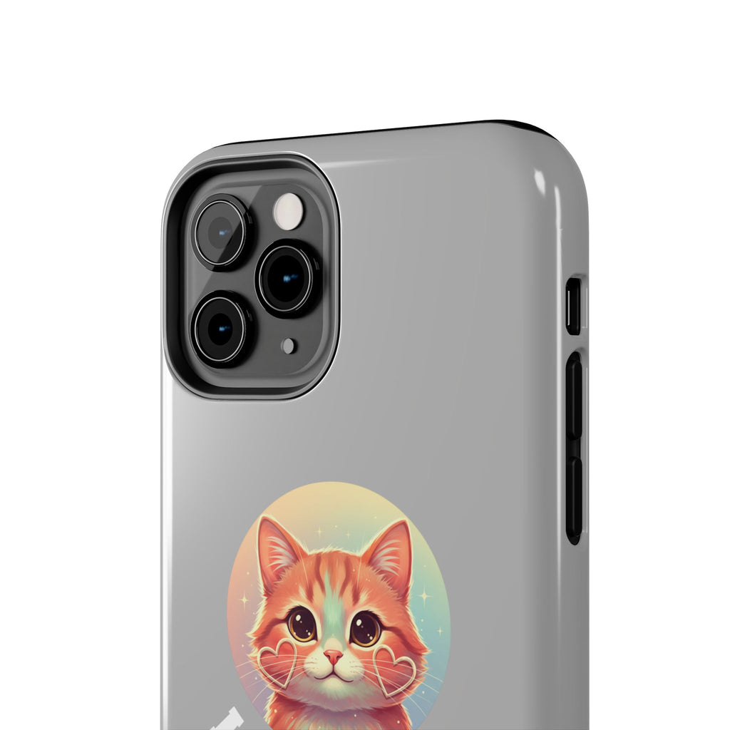 I Love Cat Tough Phone Case — Cute Retro Kitty Protective Phone Cover