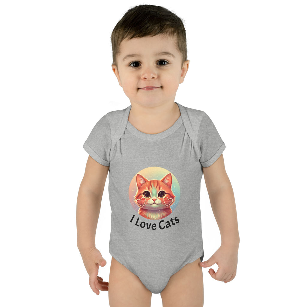 I Love Cats Baby Bodysuit — Cute Kitten Infant Onesie