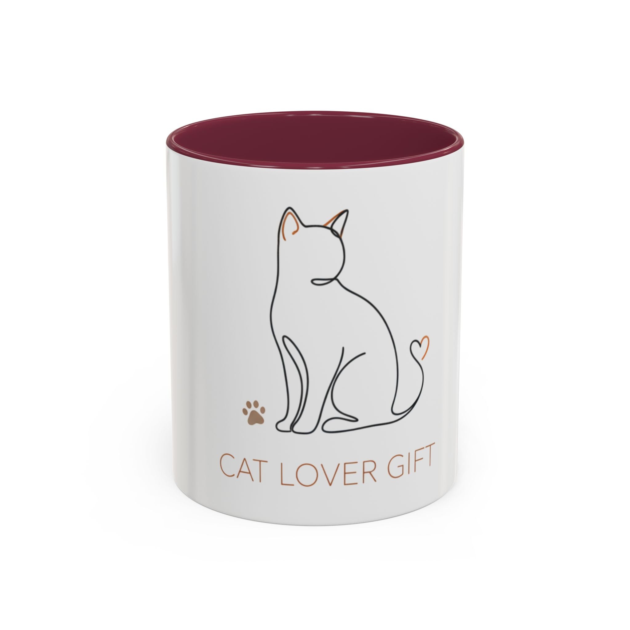 Cat Lover Mug — Minimal Line Art Coffee Cup (11oz & 15oz)