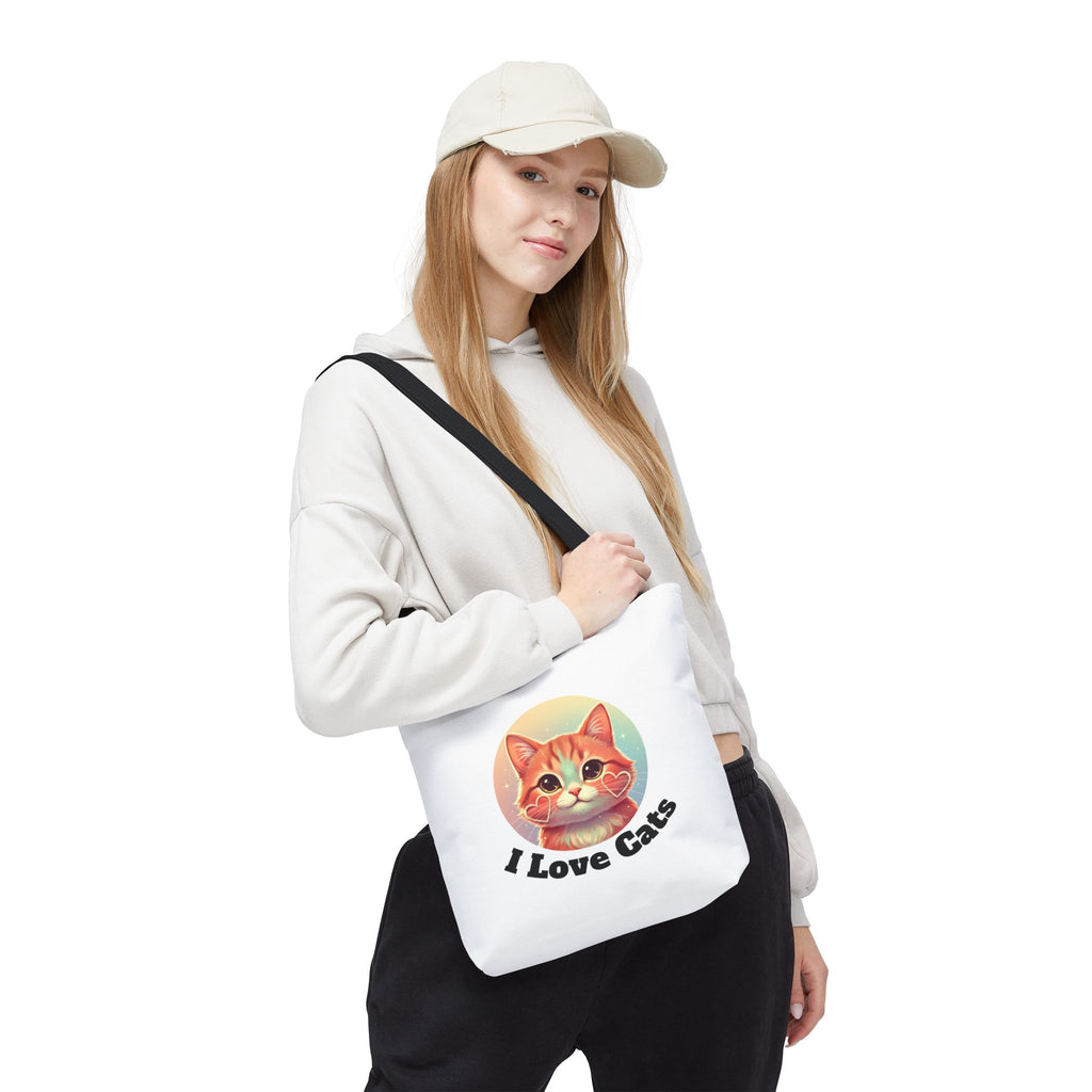 Cat Lover Tote Bag — Cute "I Love Cat" Kitty Canvas Tote