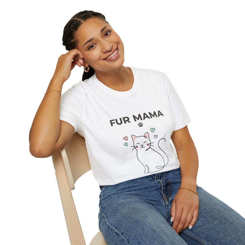 Fur Mama Cat T-Shirt — Cute Cat Mom Graphic Tee