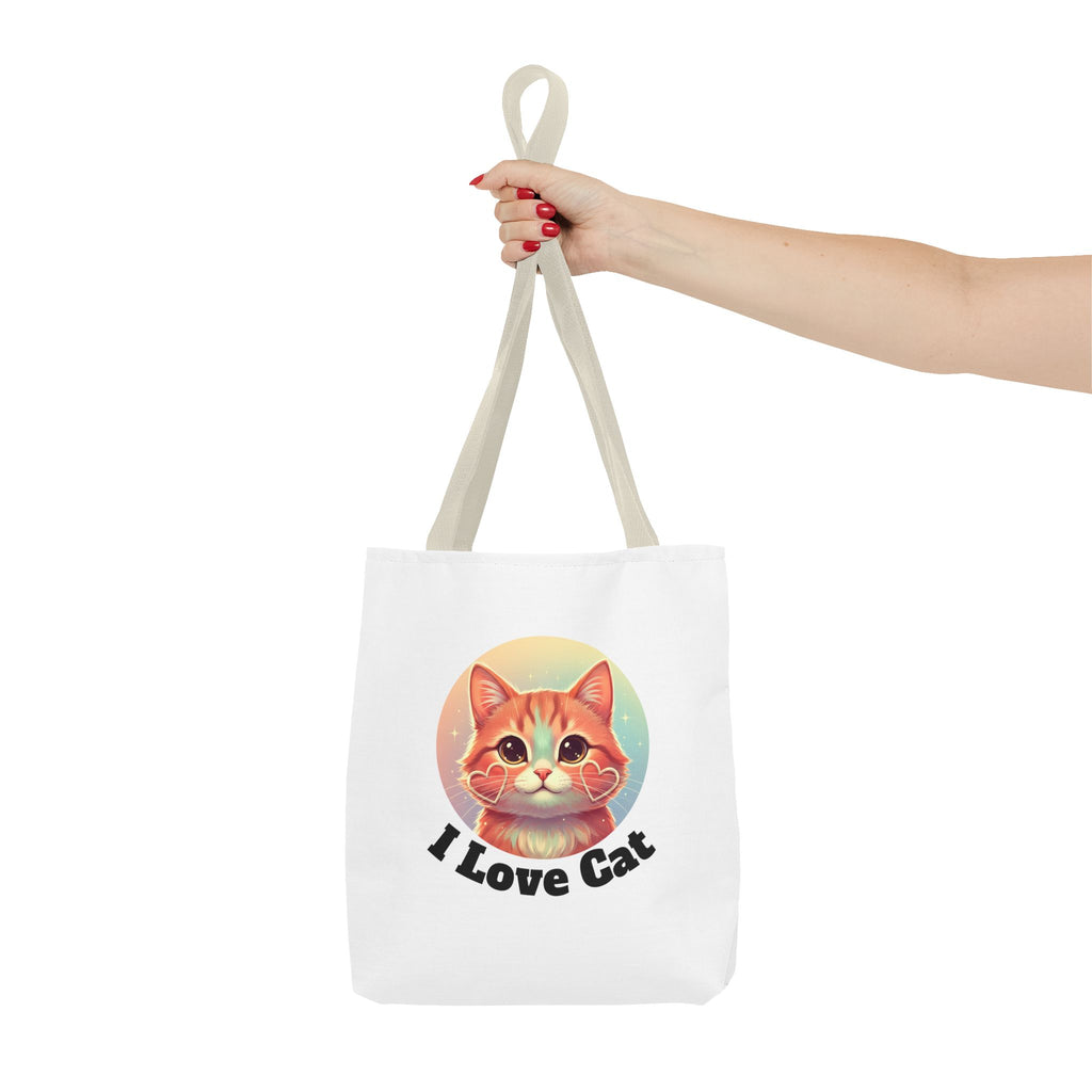 Cat Lover Tote Bag — Cute "I Love Cat" Kitty Canvas Tote