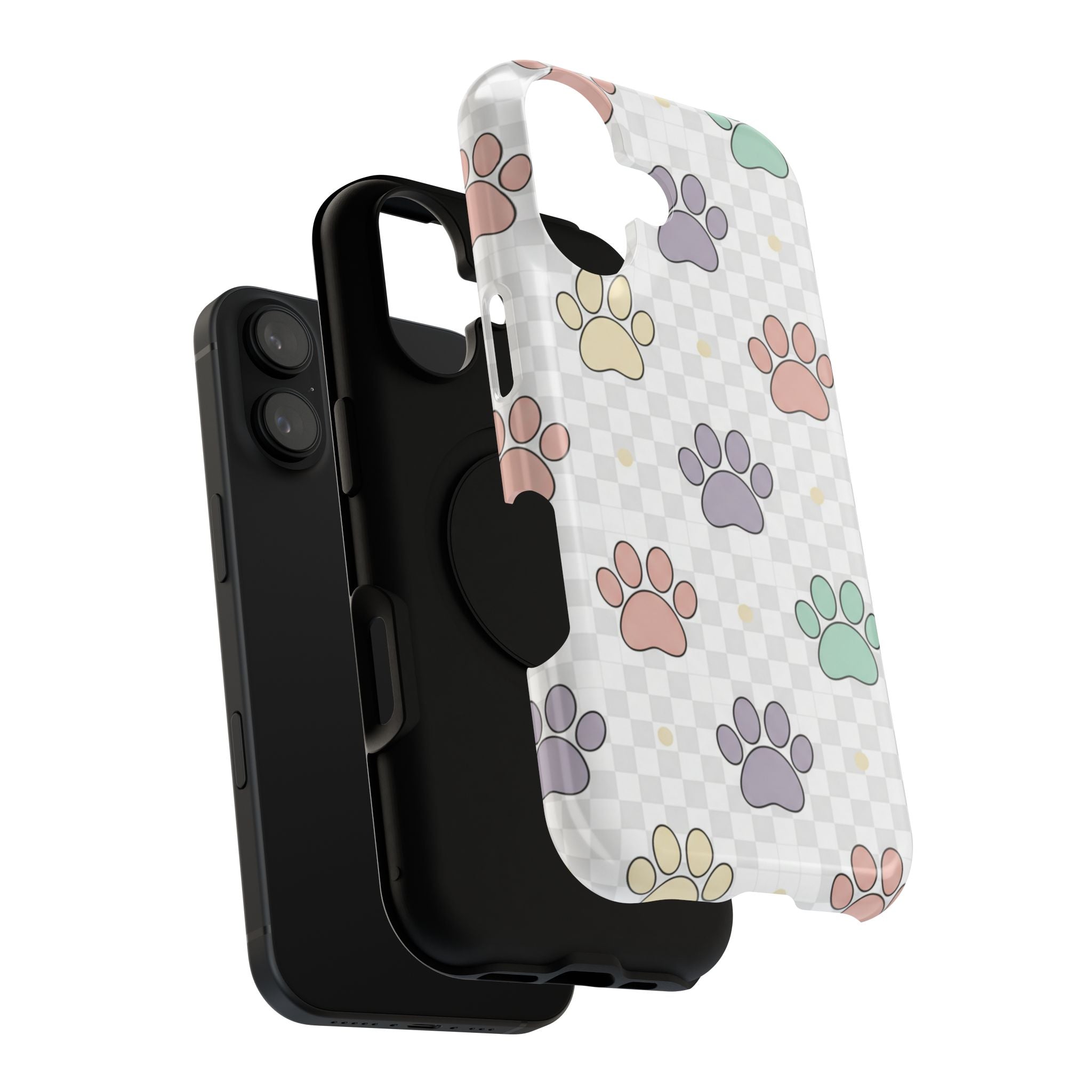 Paw Print Impact Phone Case — Pastel Pet Protector