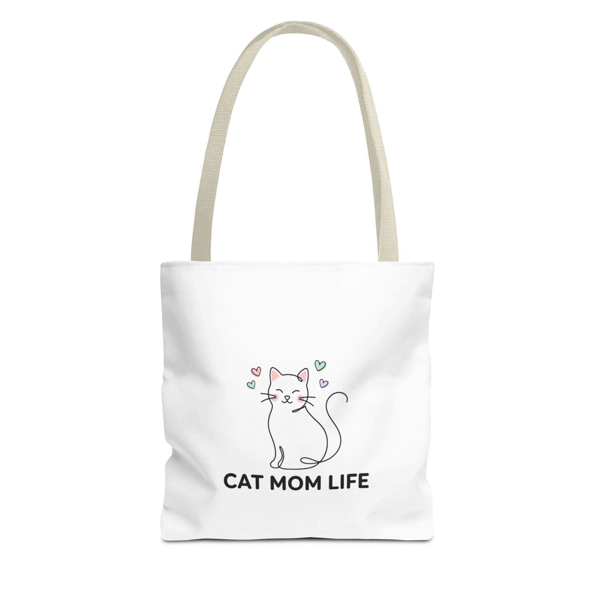 Cat Mom Life Tote Bag — Cute Cat Lover Canvas Tote