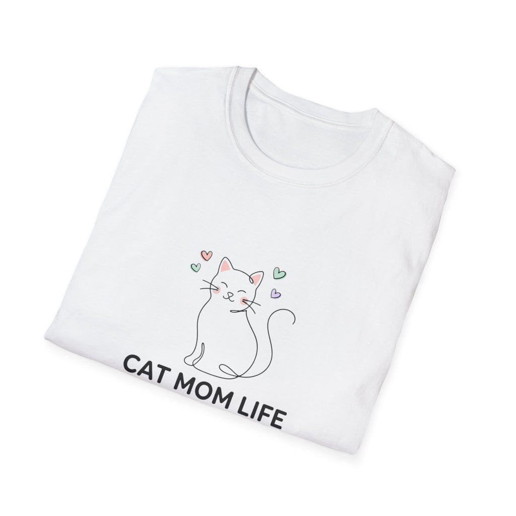 Cat Mom Life T-Shirt — Cute Minimal Cat Graphic Tee for Cat Lovers