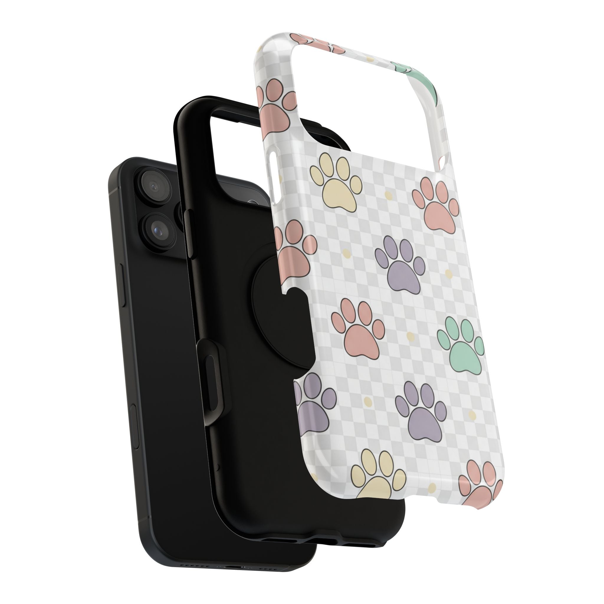 Paw Print Impact Phone Case — Pastel Pet Protector