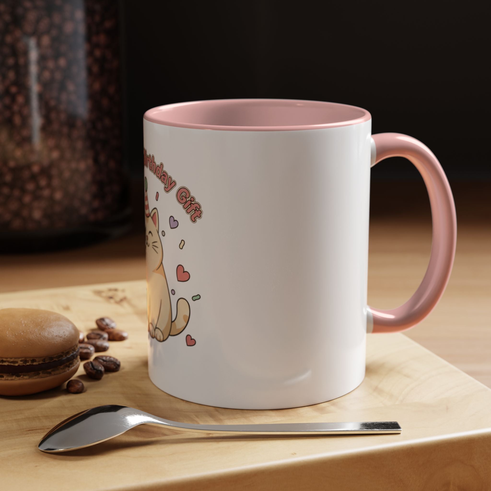 Birthday Cat Coffee Mug — Cute "Cat Mom Birthday Gift" Accent Mug (11/15 oz)