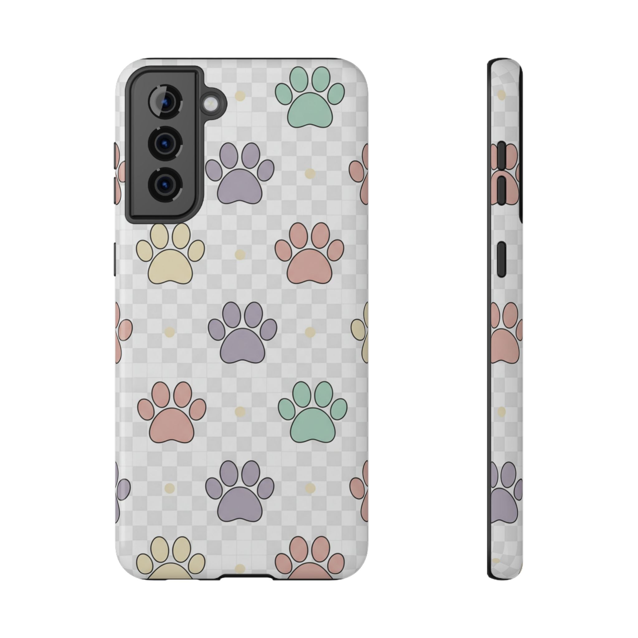 Paw Print Impact Phone Case — Pastel Pet Protector