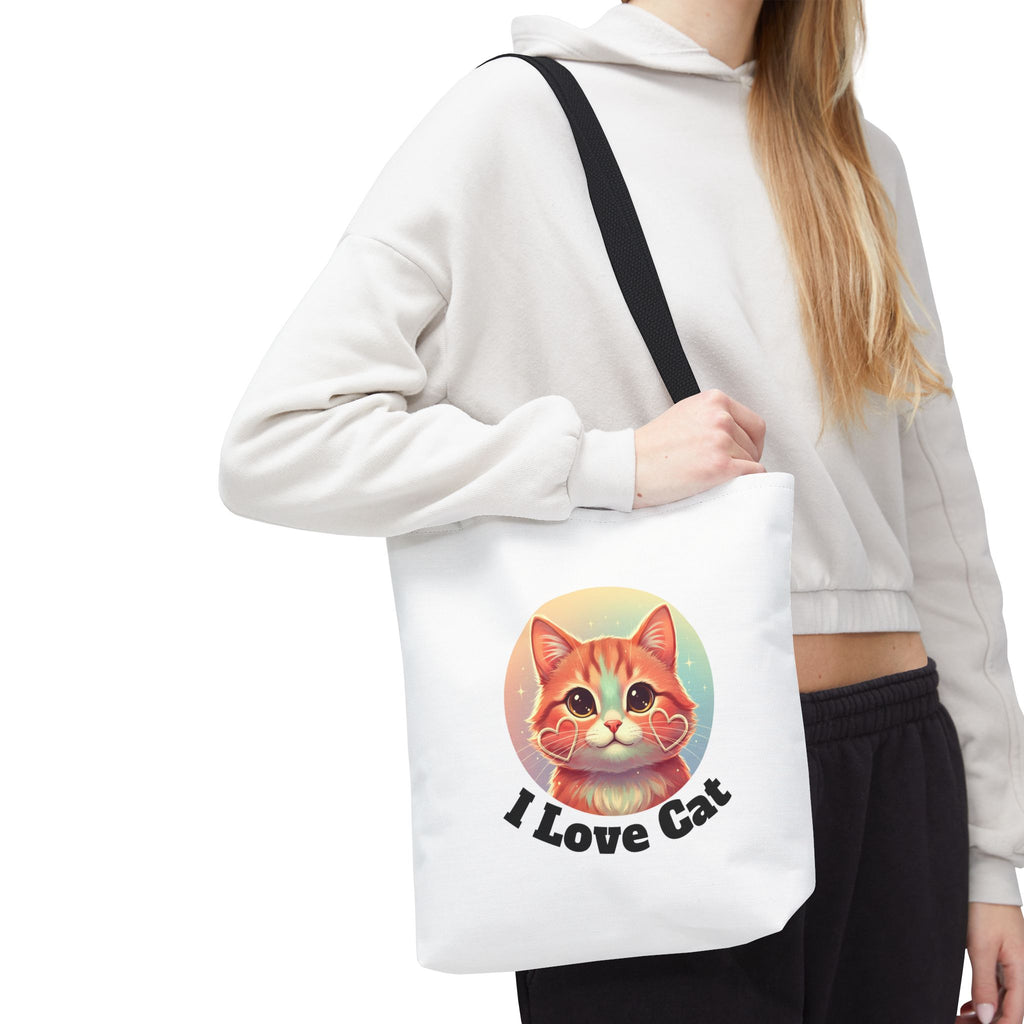 Cat Lover Tote Bag — Cute "I Love Cat" Kitty Canvas Tote