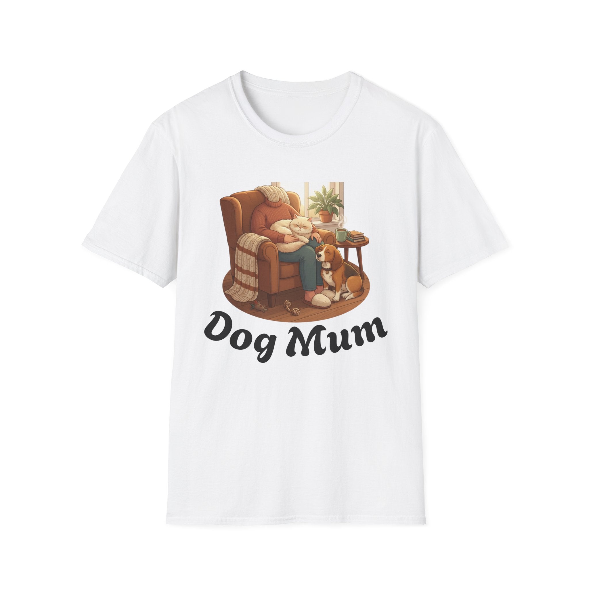 Dog Mum T-Shirt — Cozy Home Mom Tee for Dog Lovers