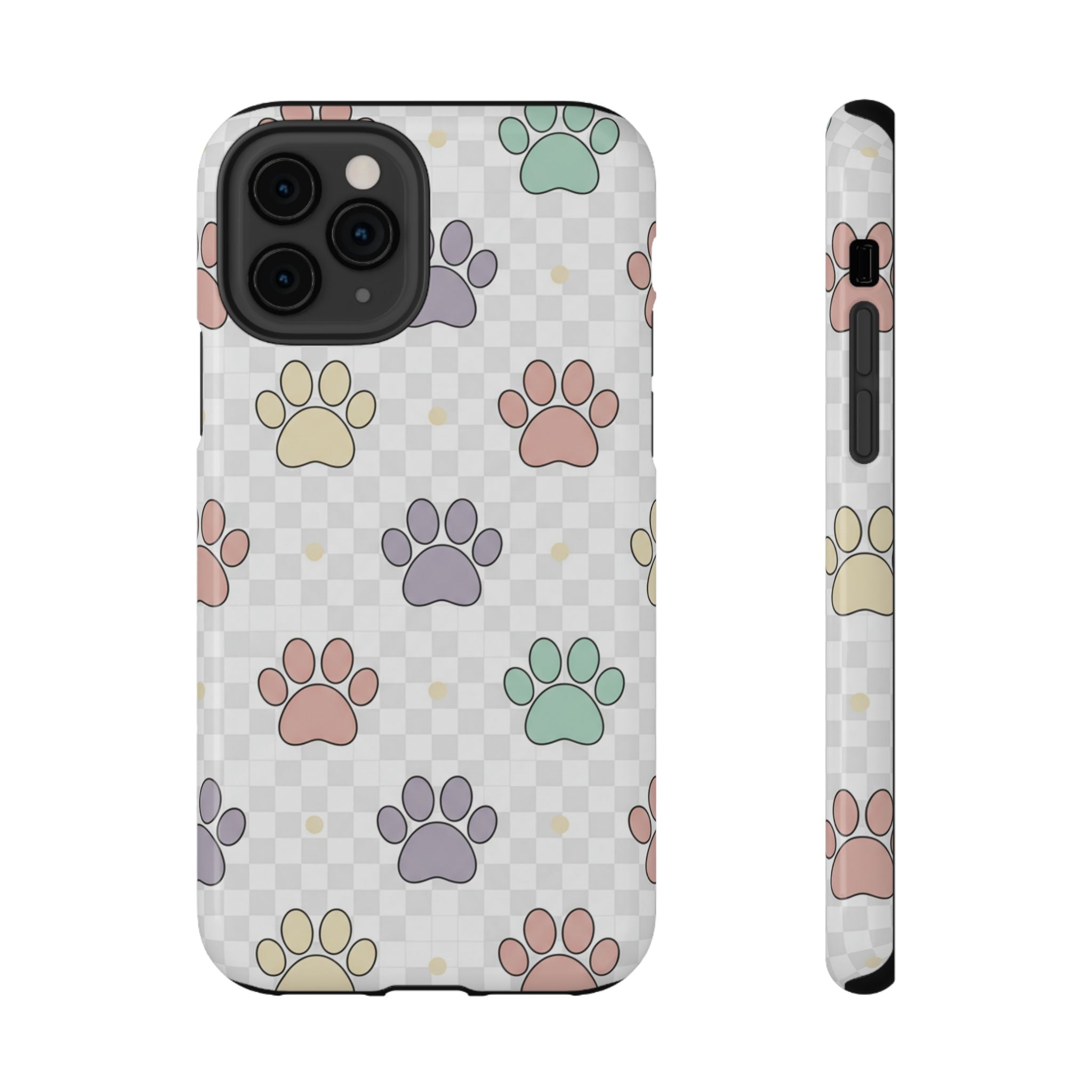 Paw Print Impact Phone Case — Pastel Pet Protector
