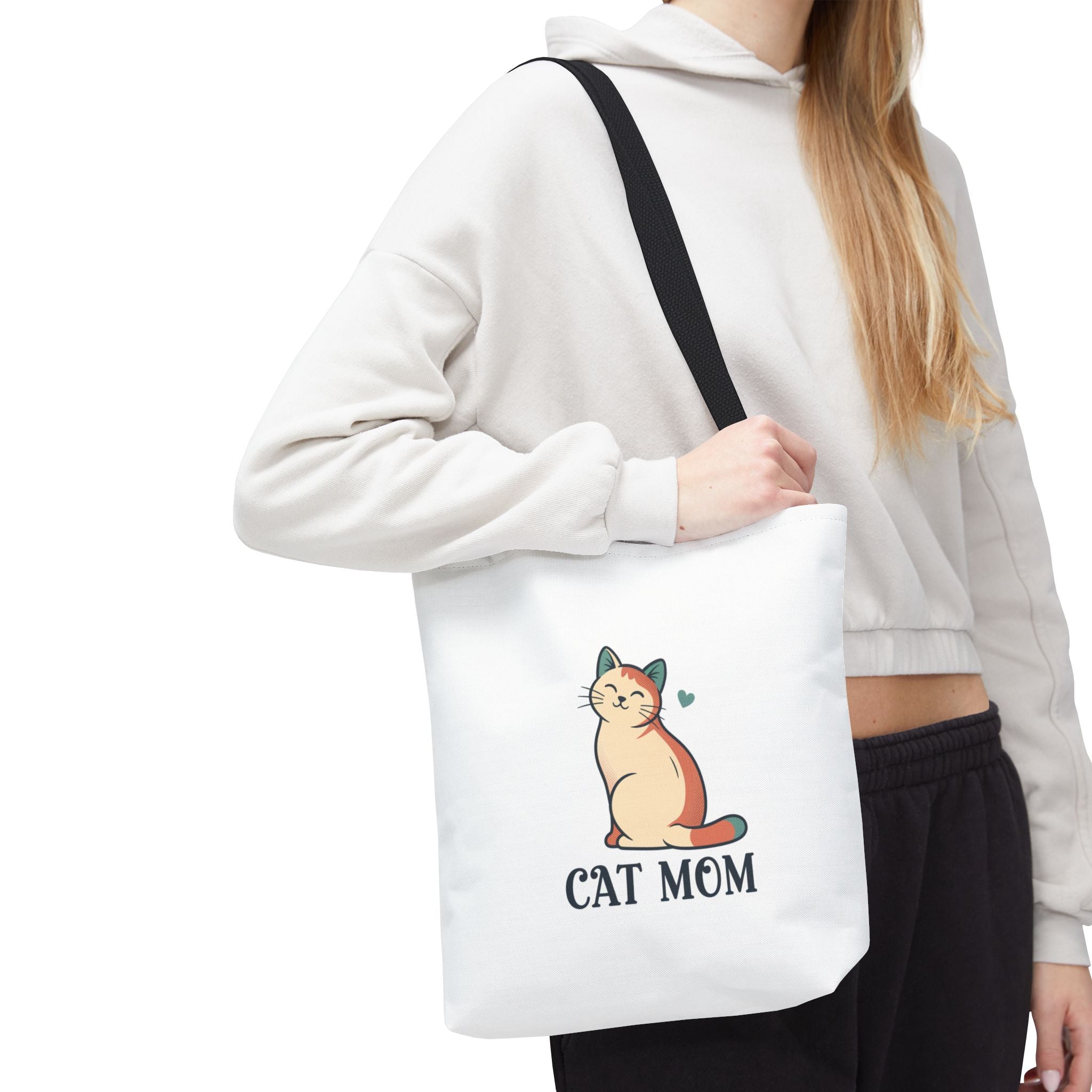 Cat Mom Tote Bag — Cute Cat Mom Canvas Tote for Shopping & Gifts
