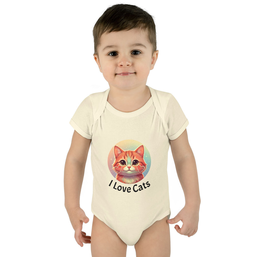 I Love Cats Baby Bodysuit — Cute Kitten Infant Onesie