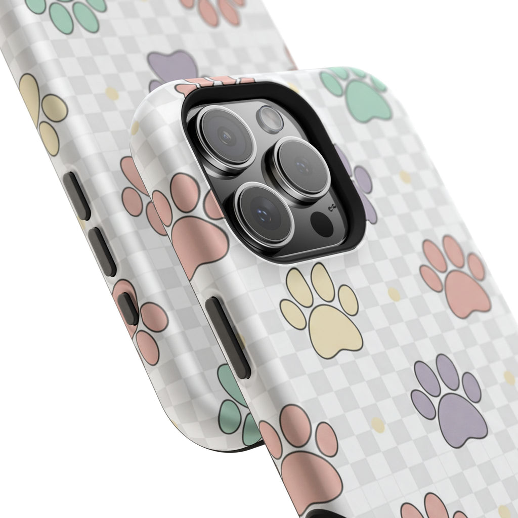 Paw Print Impact Phone Case — Pastel Pet Protector